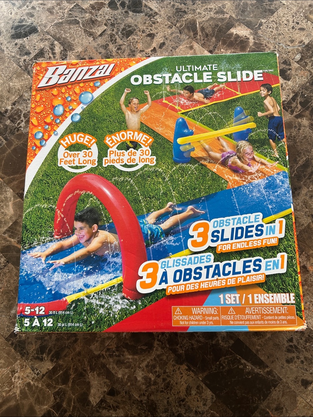 NEW 🆕 Ultimate Obstacle Water Slide - Red/Blue Kids Water Slide > 30 feet long